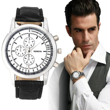 Load image into Gallery viewer, 2017 Watch Men Fashion PU Leather Strap Geneva Men Business Quartz Watch Relogio Masculino Montre Homme
