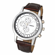 Load image into Gallery viewer, 2017 Watch Men Fashion PU Leather Strap Geneva Men Business Quartz Watch Relogio Masculino Montre Homme