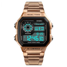 Load image into Gallery viewer, Business Folding Work Casual Fashion Watch Business Digital Men etc Casual Adjustable Wristwatch Electronic 5 Clasp Bar
