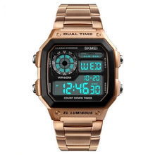 Load image into Gallery viewer, Business Folding Work Casual Fashion Watch Business Digital Men etc Casual Adjustable Wristwatch Electronic 5 Clasp Bar