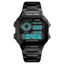 Load image into Gallery viewer, Business Folding Work Casual Fashion Watch Business Digital Men etc Casual Adjustable Wristwatch Electronic 5 Clasp Bar