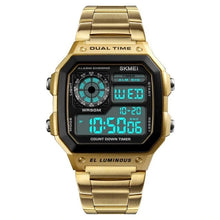 Load image into Gallery viewer, Business Folding Work Casual Fashion Watch Business Digital Men etc Casual Adjustable Wristwatch Electronic 5 Clasp Bar
