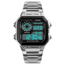 Load image into Gallery viewer, Business Folding Work Casual Fashion Watch Business Digital Men etc Casual Adjustable Wristwatch Electronic 5 Clasp Bar