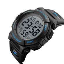 Load image into Gallery viewer, Rubber Sports Waterproof tempered 17mm Fashion Mineral Watch Casual Multi-function mirror Men Outdoor glass Electronic