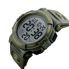 Load image into Gallery viewer, Rubber Sports Waterproof tempered 17mm Fashion Mineral Watch Casual Multi-function mirror Men Outdoor glass Electronic